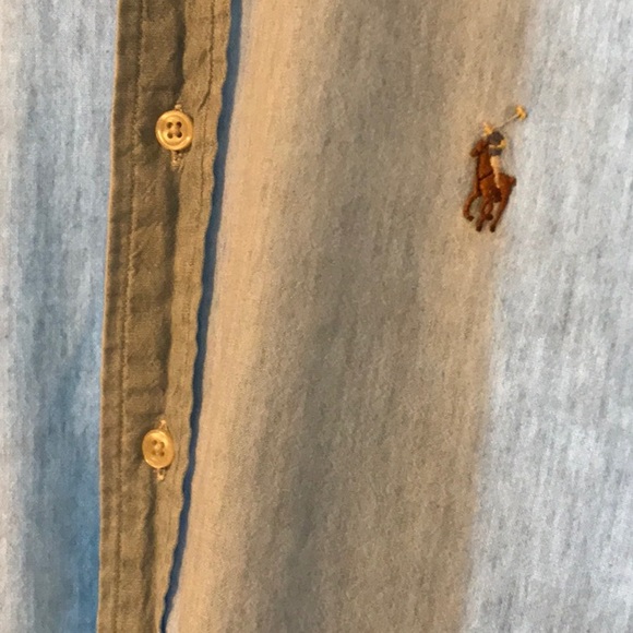 Ralph Lauren Blaire Light Blue Button Down Shirt - Picture 2 of 3